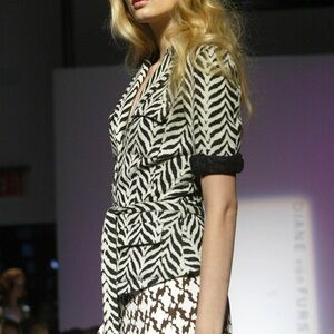 Diane Von Furstenberg Black and White Patterned Dress